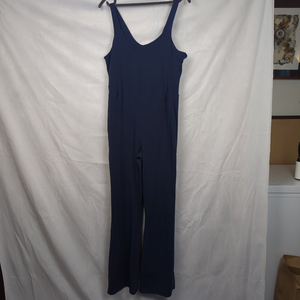 Dark Blue Flared Pantsuit